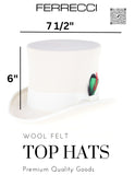 Premium Wool Off White Top Hat