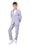 Ferrecci Boys Seersucker 2pc Suit Set Blue