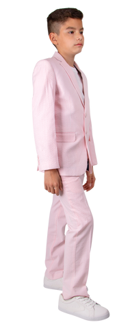Ferrecci Boys Seersucker 2pc Suit Set Pink