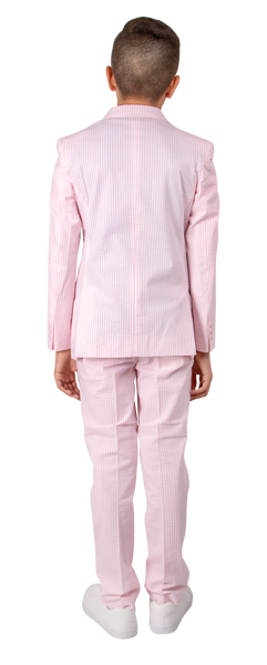 Ferrecci Boys Seersucker 2pc Suit Set Pink