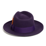 Crushable Purple 100% Australian Wool Fedora Hat