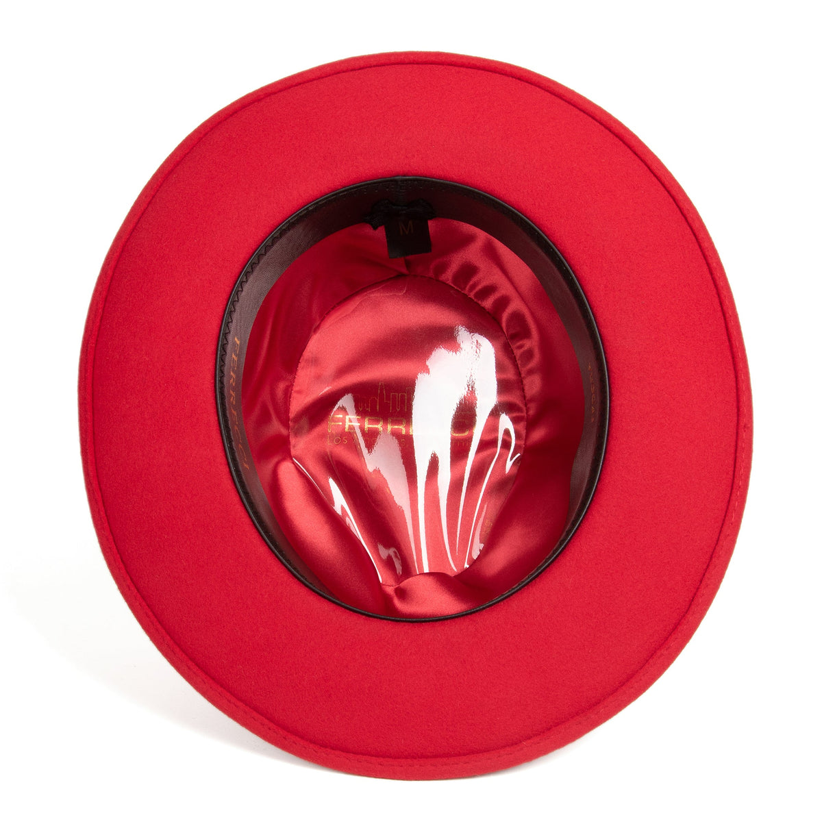 Crushable Red/Black 100% Australian Wool Fedora Hat