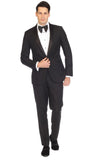 Ferrecci Men's Reno Black Slim Fit Shawl Lapel 2 Piece Tuxedo Suit Set