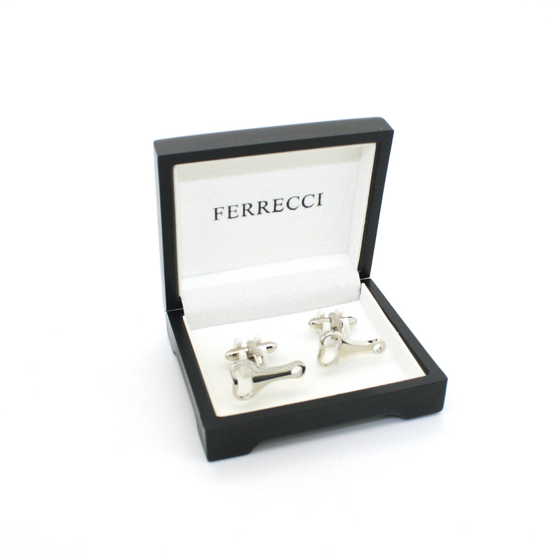 Silvertone Bottle Opener Cuff Links With Jewelry Box - FHYINC