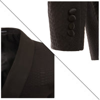 Ash All Black Snake Skin Tuxedo Blazer - FHYINC best men's suits, tuxedos, formal men's wear wholesale