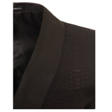 Ash All Black Snake Skin Tuxedo Blazer - FHYINC best men's suits, tuxedos, formal men's wear wholesale