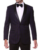 The Astor Purple Plaid Slim Shawl Tuxedo Blazer - FHYINC best men's suits, tuxedos, formal men's wear wholesale