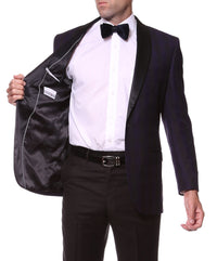 The Astor Purple Plaid Slim Shawl Tuxedo Blazer - FHYINC best men's suits, tuxedos, formal men's wear wholesale