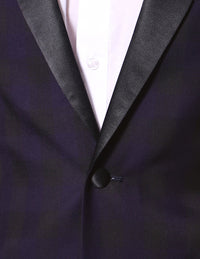 The Astor Purple Plaid Slim Shawl Tuxedo Blazer - FHYINC best men's suits, tuxedos, formal men's wear wholesale