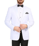 Men's Aura White Slim Fit Peak Lapel Tuxedo Dinner Jacket - FHYINC best men's suits, tuxedos, formal men's wear wholesale