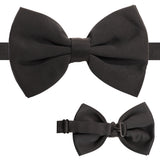 Axis Black Adjustable Satin Bowtie - FHYINC best men's suits, tuxedos, formal men's wear wholesale
