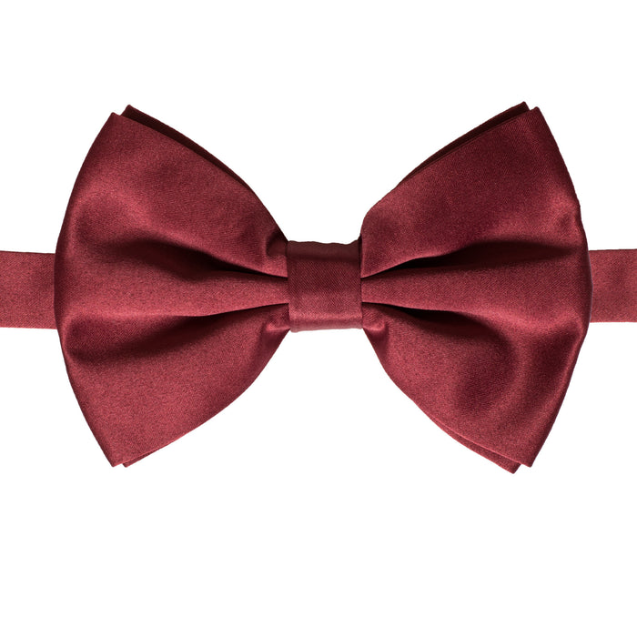 Axis Burgundy Adjustable Satin Bowtie - FHYINC best men's suits, tuxedos, formal men's wear wholesale