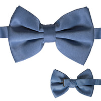 Axis Navy Blue Adjustable Satin Bowtie - FHYINC best men's suits, tuxedos, formal men's wear wholesale