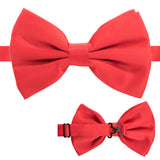 Axis Red Adjustable Satin Bowtie - FHYINC best men's suits, tuxedos, formal men's wear wholesale