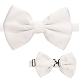 Axis White Adjustable Satin Bowtie - FHYINC best men's suits, tuxedos, formal men's wear wholesale
