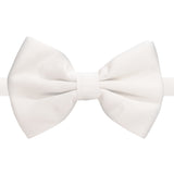Axis White Adjustable Satin Bowtie - FHYINC best men's suits, tuxedos, formal men's wear wholesale