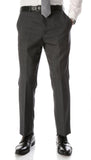 Ben Medium Grey Wool Blend Modern Fit Traveler Dress Pants - FHYINC best men's suits, tuxedos, formal men's wear wholesale