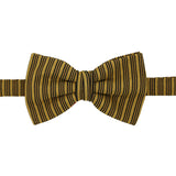 Cole Mustard Stripe Bowtie - FHYINC best men's suits, tuxedos, formal men's wear wholesale