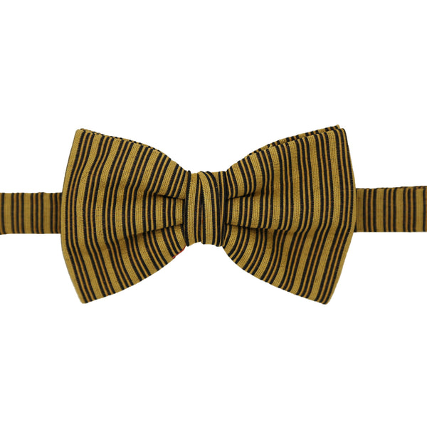 Cole Mustard Stripe Bowtie - FHYINC best men's suits, tuxedos, formal men's wear wholesale