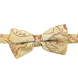 Luxury Paisley Tapestry Gold Bow Tie - FHYINC