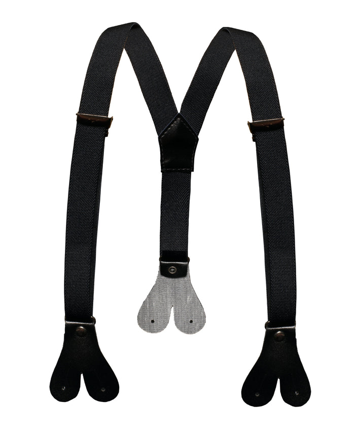 Boys Black Button End Suspenders - FHYINC best men's suits, tuxedos, formal men's wear wholesale