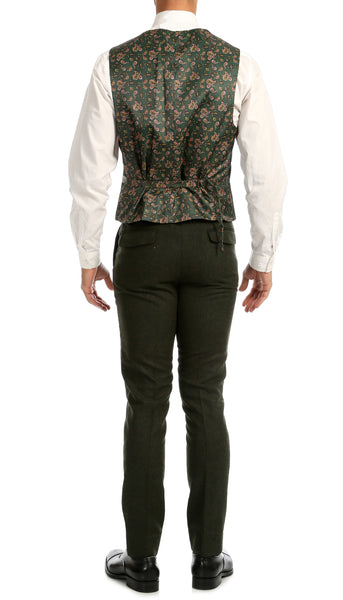 Bradford Hunter Green 3pc Tweed Suit - FHYINC best men's suits, tuxedos, formal men's wear wholesale