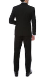Bronson Black Slim Fit Notch Lapel Tuxedo - FHYINC best men's suits, tuxedos, formal men's wear wholesale