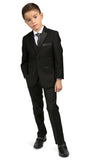 Ferrecci Boys Bronson Jr Black 5 Piece Notch Lapel Tuxedo Set - FHYINC best men's suits, tuxedos, formal men's wear wholesale