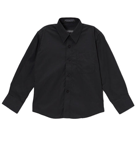 Ferrecci Boys Cotton Blend Black Dress Shirt