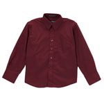 Ferrecci Boys Cotton Blend Burgundy Dress Shirt - FHYINC best men's suits, tuxedos, formal men's wear wholesale
