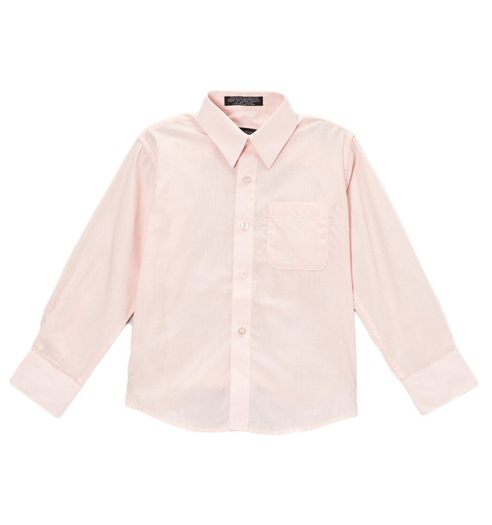 Ferrecci Boys Cotton Blend Light Pink Dress Shirt - FHYINC best men