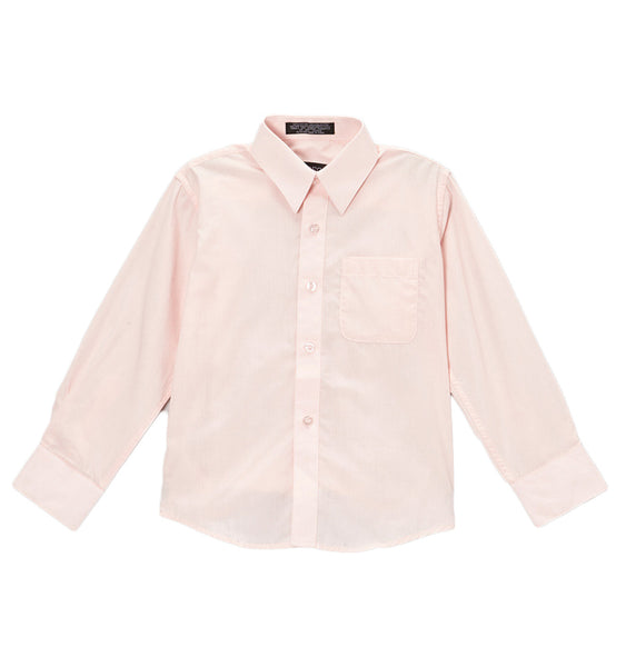 Ferrecci Boys Cotton Blend Light Pink Dress Shirt - FHYINC best men's suits, tuxedos, formal men's wear wholesale
