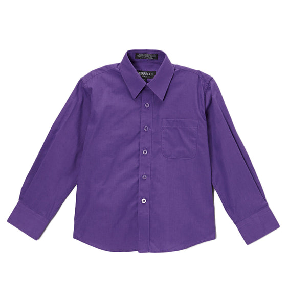 Ferrecci Boys Cotton Blend Purple Dress Shirt - FHYINC best men's suits, tuxedos, formal men's wear wholesale