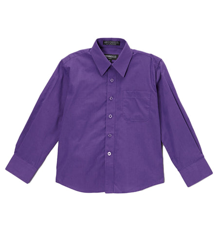 Ferrecci Boys Cotton Blend Purple Dress Shirt