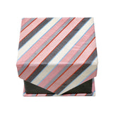 Men's Classic Pink-Grey Geometric Design 4-pc Necktie Box Set - FHYINC best men's suits, tuxedos, formal men's wear wholesale