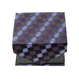 Men's Funky Black-Purple Geometric Design 4-pc Necktie Box Set - FHYINC best men's suits, tuxedos, formal men's wear wholesale