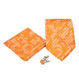 Men's Orange Geometric Pattern Design 4-pc Necktie Box Set - FHYINC best men's suits, tuxedos, formal men's wear wholesale