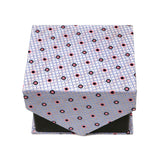 Men's Purple Geometric Grid Pattern Design 4-pc Necktie Box Set - FHYINC best men's suits, tuxedos, formal men's wear wholesale