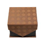 Men's Brown Round Geometric Pattern Design 4-pc Necktie Box Set - FHYINC best men's suits, tuxedos, formal men's wear wholesale