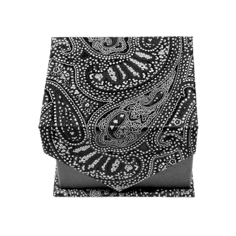 Men's Black-White Pattern Design 4-pc Necktie Box Set