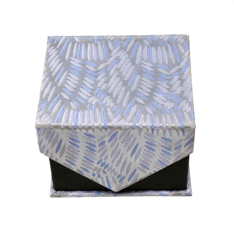 Men's Grey Lavender Scattered Pattern Design 4-pc Necktie Box Set
