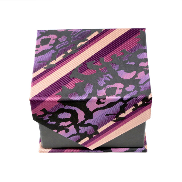 Men's Purple/Pink/Black Organic Pattern Design 4-pc Necktie Box Set - FHYINC best men's suits, tuxedos, formal men's wear wholesale