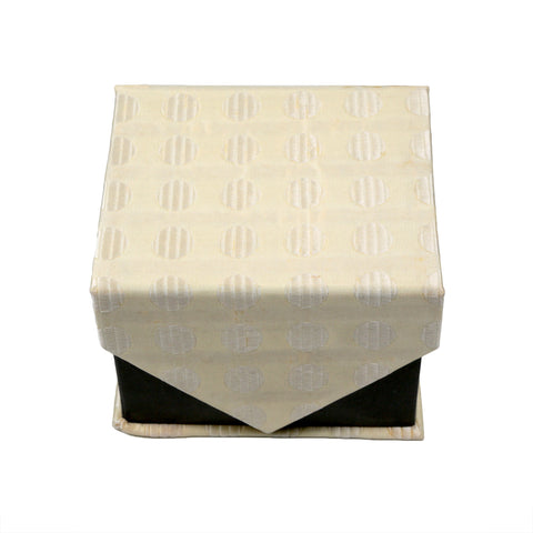 Men's Light Tan Geometric Pattern Design 4-pc Necktie Box Set