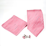 Men's Pink-Silver Scattered Pattern Design 4-pc Necktie Box Set - FHYINC best men's suits, tuxedos, formal men's wear wholesale