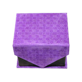 Men's Purple Boxy Geometric Pattern Design 4-pc Necktie Box Set - FHYINC best men's suits, tuxedos, formal men's wear wholesale