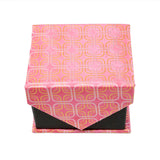 Men's Pink/Pink Rounded Square Geometric Pattern Design 4-pc Necktie Box Set - FHYINC best men's suits, tuxedos, formal men's wear wholesale