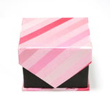 Men's Shiny Pink-Fuchsia Striped Design 4-pc Necktie Box Set - FHYINC best men's suits, tuxedos, formal men's wear wholesale