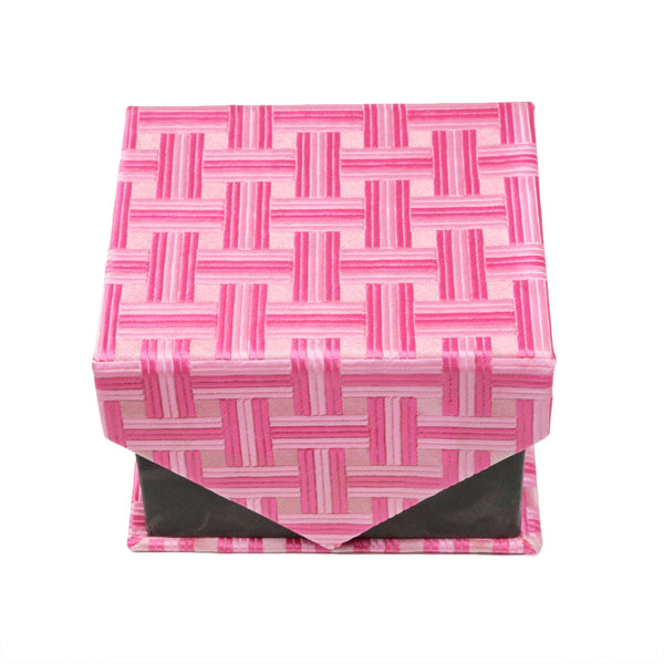 Men's Pink/Pink Geometric Pattern Design 4-pc Necktie Box Set - FHYINC best men's suits, tuxedos, formal men's wear wholesale