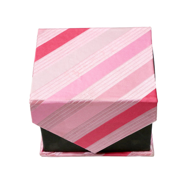 Men's Classic Pink-Magenta Striped Design 4-pc Necktie Box Set - FHYINC best men's suits, tuxedos, formal men's wear wholesale
