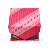 Men's Pink Slanted Striped Pattern Design 4-pc Necktie Box Set - FHYINC best men's suits, tuxedos, formal men's wear wholesale